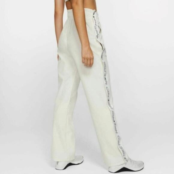 Nike Pro Flex Women's Tear Away Loose Fit Pants Off White Size M - Picture 2 of 13